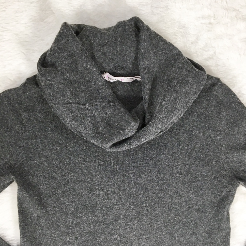 Athleta Ashland Charcoal Heather Cowl Neck Sweater - Picture 4 of 6